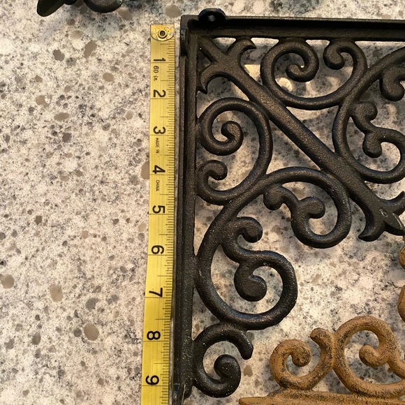 Antique Vintage cast Iron solid shelf brac… - Picture 12 of 12